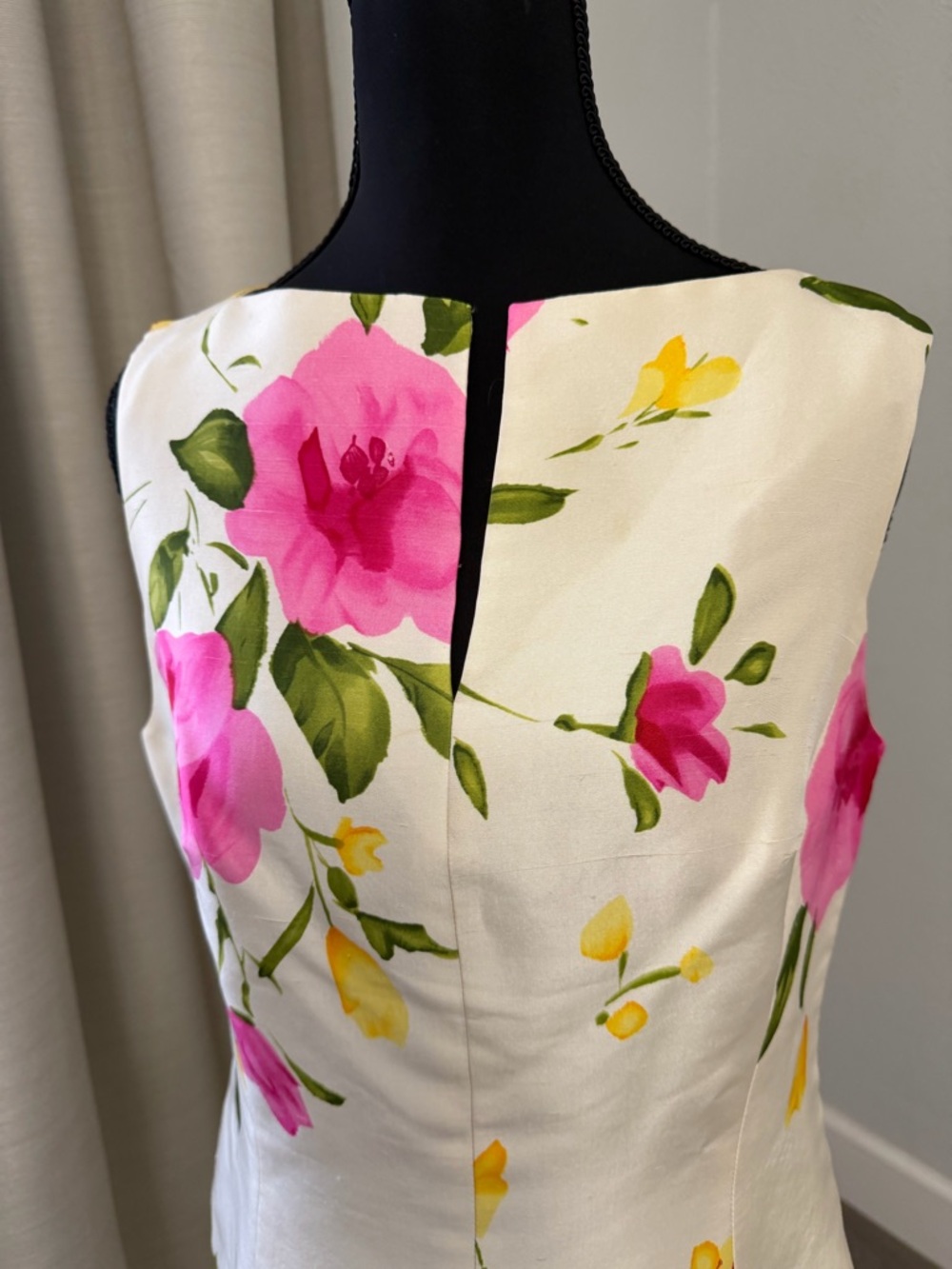 Rickie Freeman for Teri Jon Strapless Floral Dress in White, Pink & Yellow - Picture 5 of 12